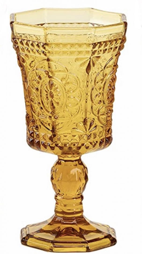Amber Vintage Goblet 8 Oz $ 2.75