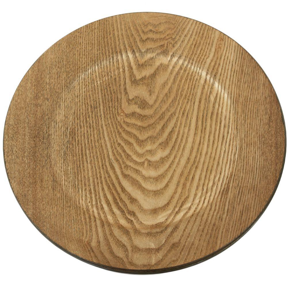 Wood Color Plastic Charger Plate 13 inch $ 1.50