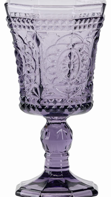 Purple Vintage Goblet 8 Oz $ 2.75