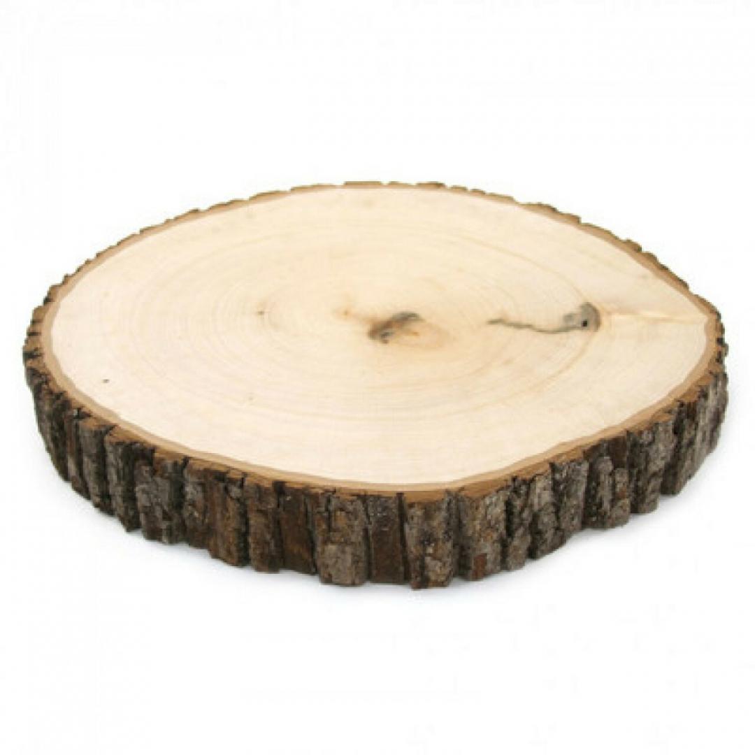 Sliced Log Charger Plate 13 inch ( Aprox ) $ 6.95