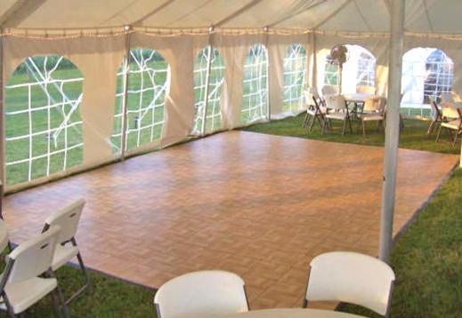 Oak wood Color Dance Floor  Indoors / Outdoors $ 2.50 Per Sq Ft <Grass Surface add $1.25 Sq Ft>
