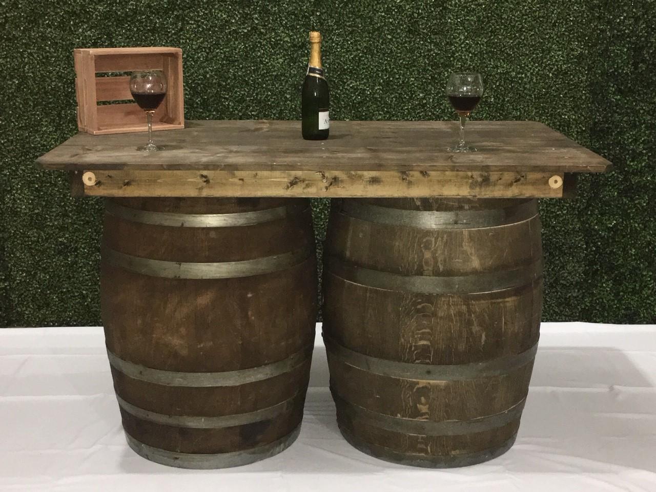 Wine Barrel with Long Top BAR 6 Ft and 8 Ft $ 225